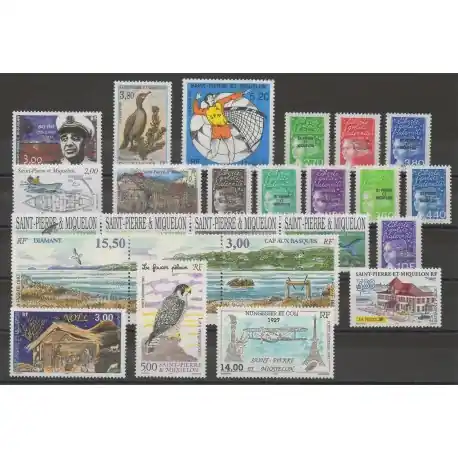 Livraison Gratuite Saint-Pierre et Miquelon - Année complète - 1997 - No 641/662 - PA 76/PA77