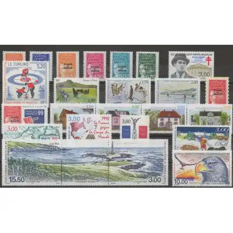 Meilleure Vente Saint-Pierre et Miquelon - Année complète - 1998 - No 663/685 - PA 78