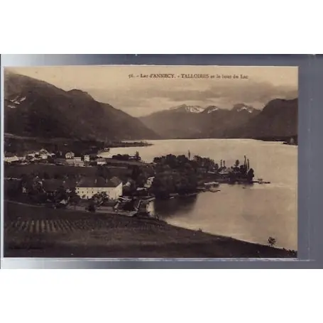 Carte postale 74 - Lac d' Annecy - Talloires et bout du lac - Non voyage - Dos divise Expédié Aujourd’hui