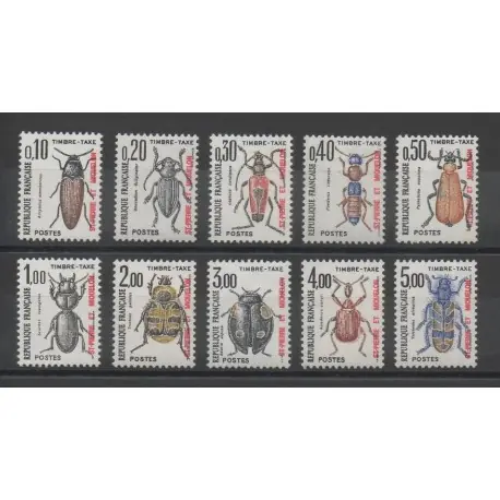 Timbres - insectes - Saint-Pierre et Miquelon - Poste - 1986- No T82/T91 Solde