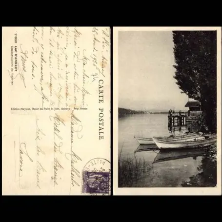 Must-Have Carte postale 74 - Lac d'Annecy - Embarcadere de Veyrier