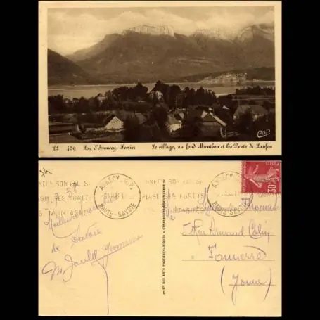Prix Promo Carte postale 74 - Lac d'Annecy - Sevrier - Le village au fond Menthon et les dents de Lanfon