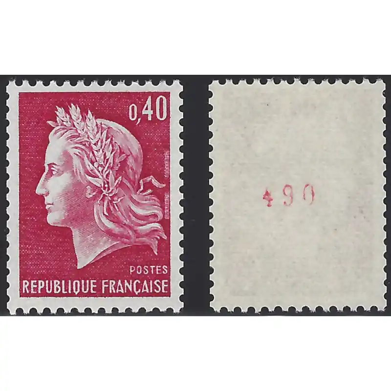 Marianne de Cheffer timbre N°1536Bc issu de roulette neuf**. Livraison Mondiale
