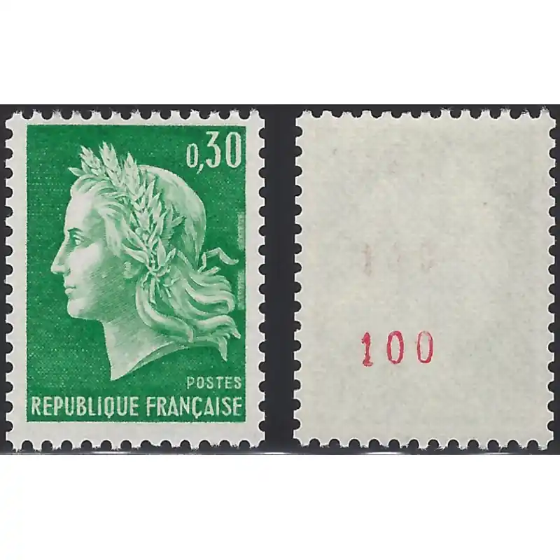 Marianne de Cheffer timbre N°1536Ab issu de roulette neuf**. Usine Directe