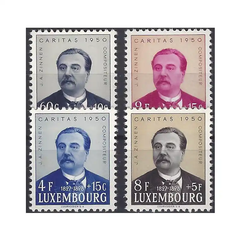Authentique Luxembourg timbres N°439-442 série Caritas neuf**.