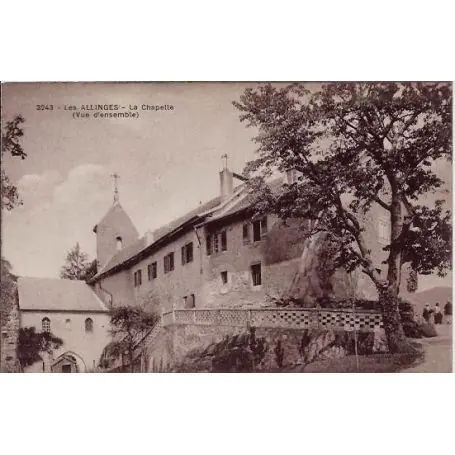 Carte postale 74 - Les Allinges - La chapelle - Vue d'ensemble - Non voyage - Dos divise Expédié Aujourd’hui