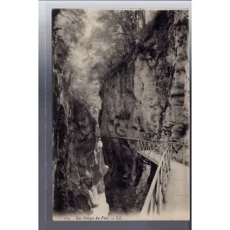 Carte postale 74 - Les Gorges du Fier - Voyage - Dos divise Artisanat