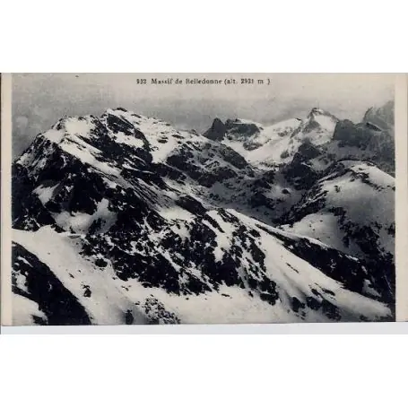 Original Carte postale 74 - Massif de Belledonne - Non voyage - Dos divise
