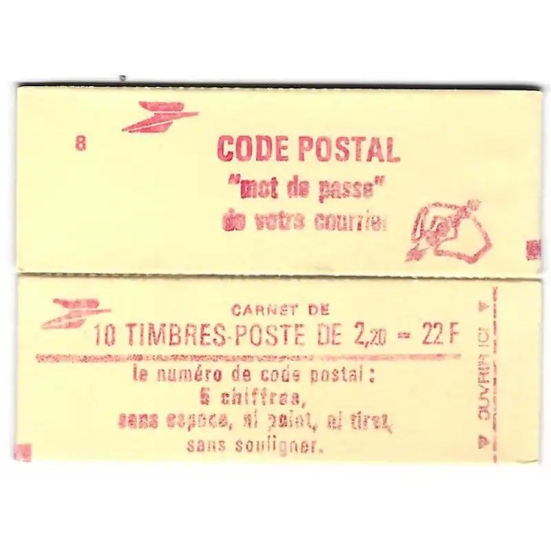 Prix Cassé Carnet de 10 timbres Liberté de Delacroix N°2376-C2.