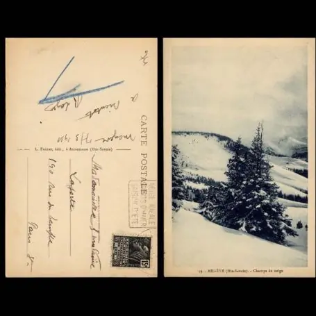 Carte postale 74 - Megeve - Champs de neige Livraison Mondiale