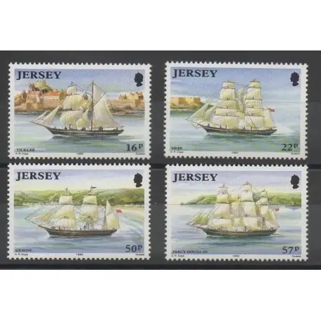 Acheter Direct Timbres - bateaux - Jersey - 1992- No 568/571