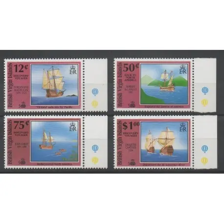 Vierges (Iles) - 1991- No 692/695 - Bateaux Nouvel Arrivage