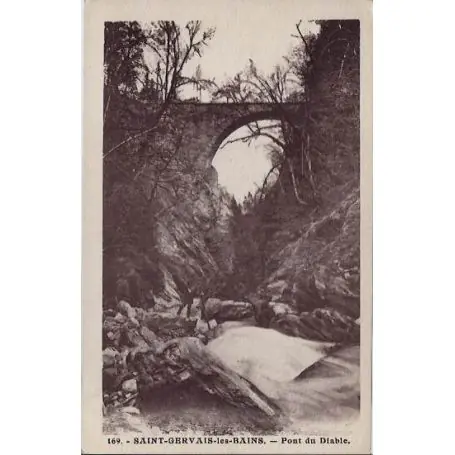 Carte postale 74 - Saint-Gervais-les-Bains- Pont du diable - Voyage - Dos divise Achat Immédiat