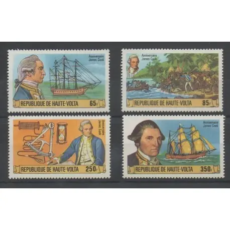 Marque Haute-Volta - 1978- No 459/462 - Bateaux