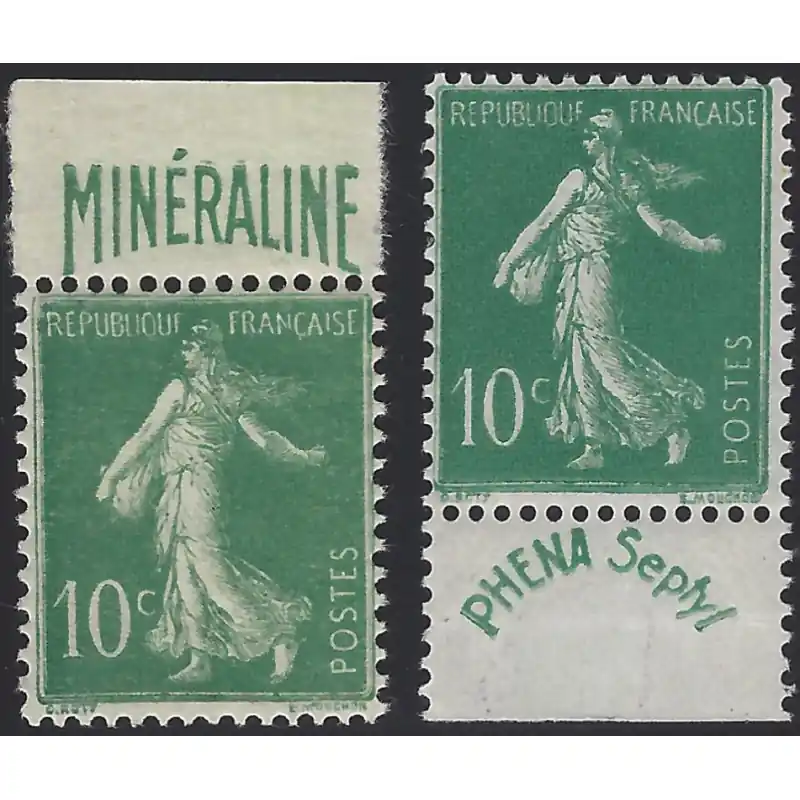 Garantie Incluse Semeuse timbres de France N°188 et 188A neuf**.