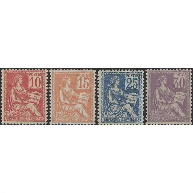 Prix Réduit Mouchon timbres de France N°112-115 série neuf**.