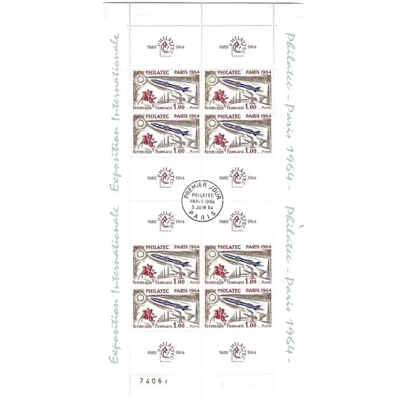 Vente Directe Bloc-feuillet de timbres N°6b - Philatec numéroté oblitéré.