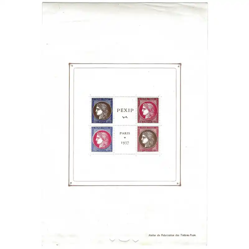 Bloc-feuillet de timbres N°3 - PEXIP neuf*. Promotion Saisonnière