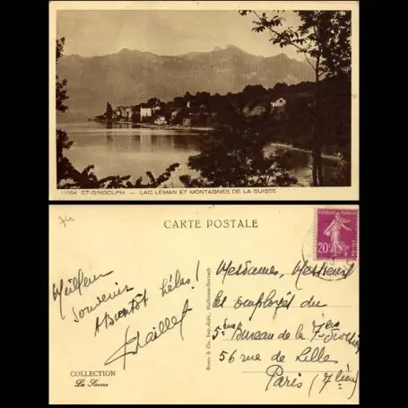 Prix Promo Carte postale 74 - St Gingolph - Lac Leman et montagnes Suisses