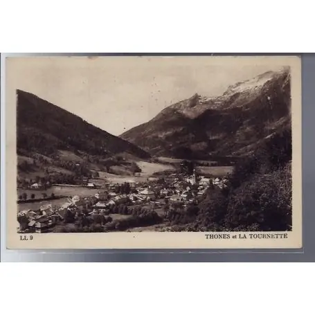 Fait Main Carte postale 74 - Thones et la Tournette - Voyage - Dos divise
