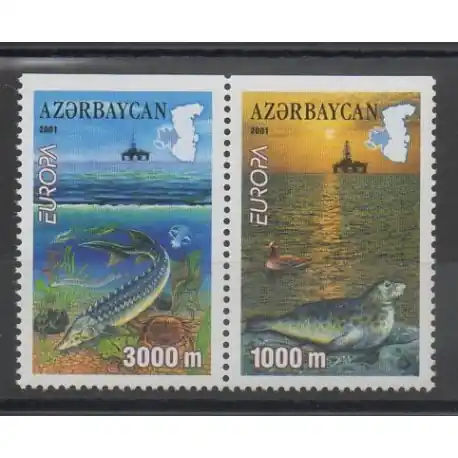 Prix Choc Azerbaïdjan - 2001- No 417a/418a - Animaux