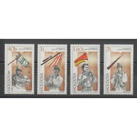 Moldavie - 2001- No 348/351 - Musique Meilleure Qualité