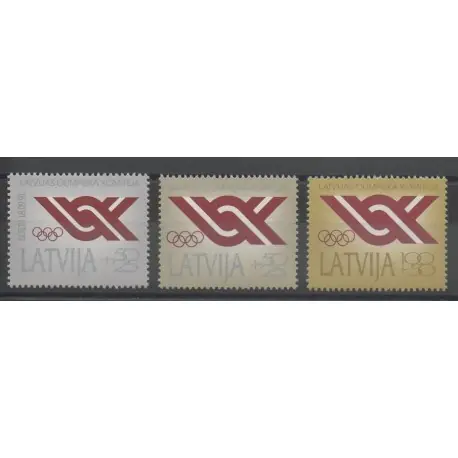 Lettonie - 1991- No 283/285 - Jeux olympiques d'été Prix Cassé