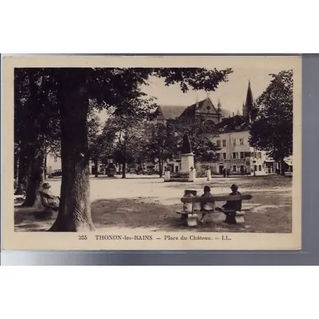 Fait Main Carte postale 74 - Thonon-les-Bains - Place du chateau - Non voyage - Dos divise