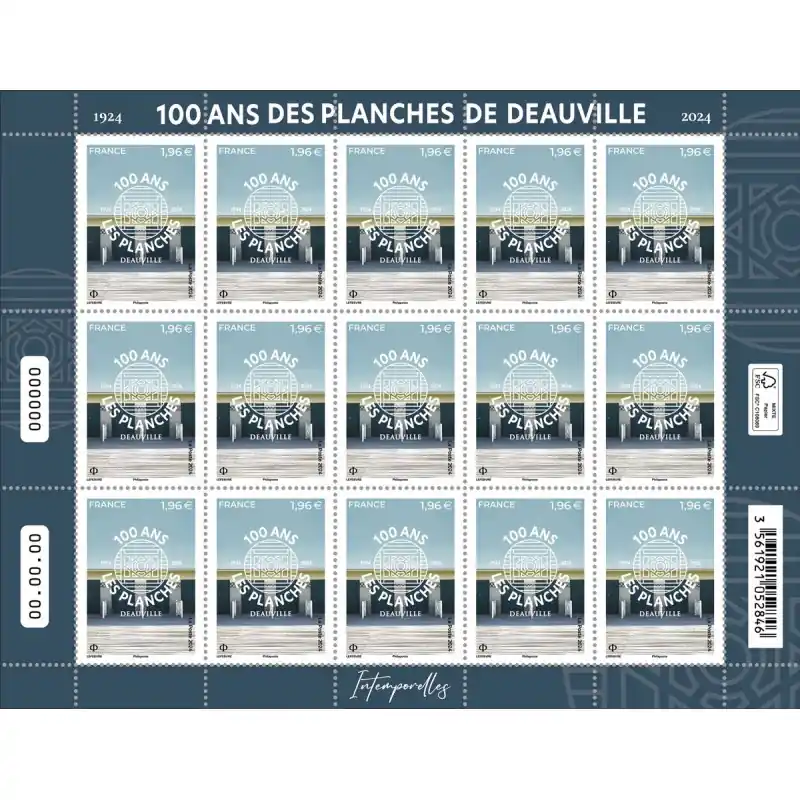Timbre Deauville - 100 ans des Planches en feuillet de France N°F154 neuf**. Commande En Gros