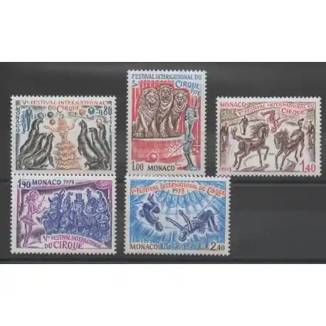 Monaco - 1978 - No 1167/1171 - Cirque Top Vente