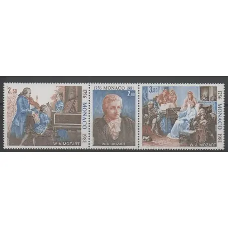 Monaco - 1981 - No 1270/1272 - Musique Prix Promo