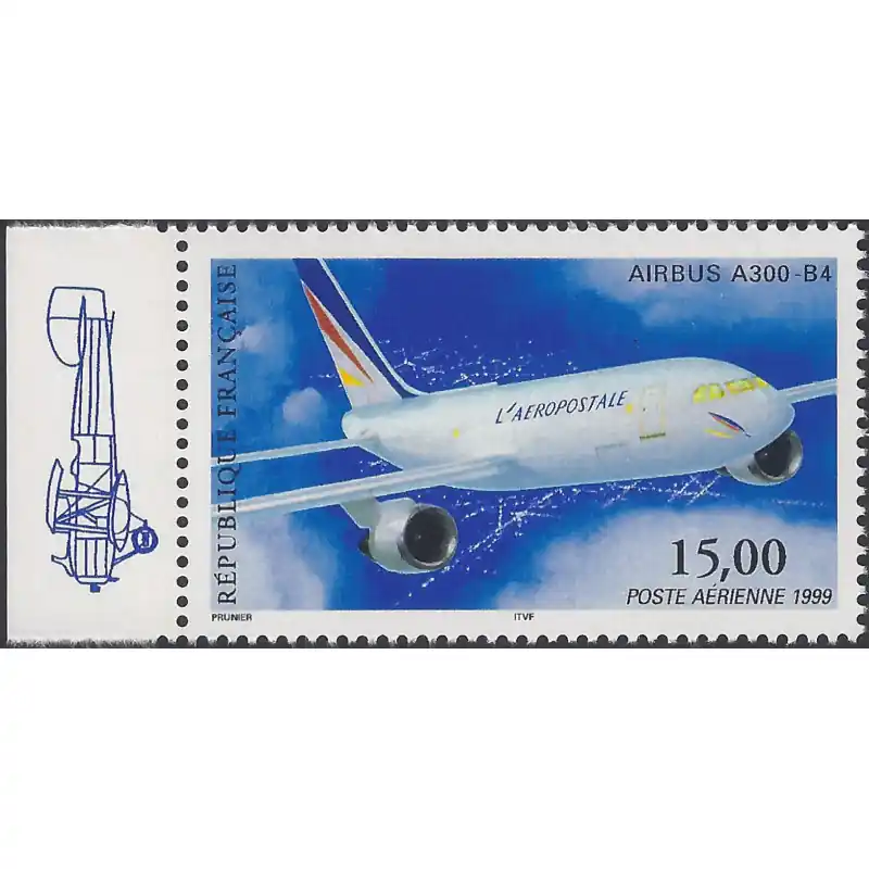 Populaire Timbre poste aérienne N°63a Airbus A300-B4 neuf**.