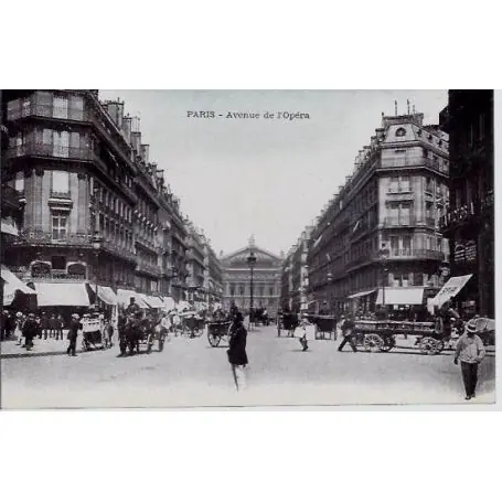 Solde Carte postale 75 - Avenue de l'Opera - Attelages