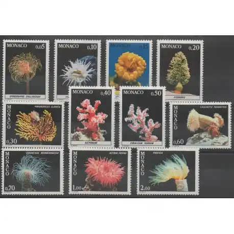 Paiement Sécurisé Monaco - 1980 - No 1253/1263 - Vie marine