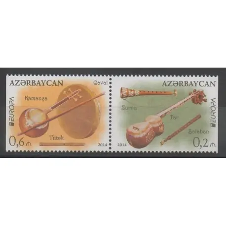 Azerbaïdjan - 2014 - No 862a/863a - Musique Offre Limitée