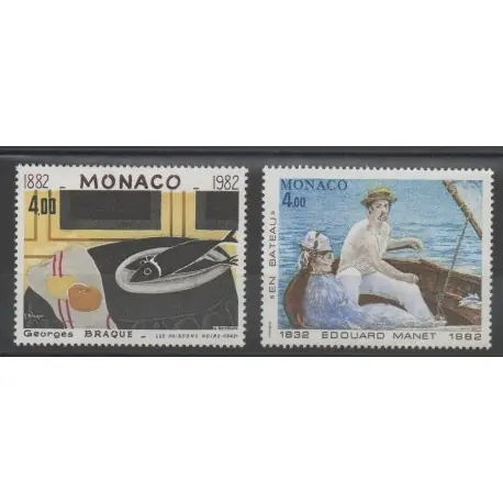 Livraison Gratuite Monaco - 1982 - No 1347/1348 - Peinture