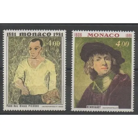 Nouvel Arrivage Monaco - 1981 - No 1293/1294 - Peinture