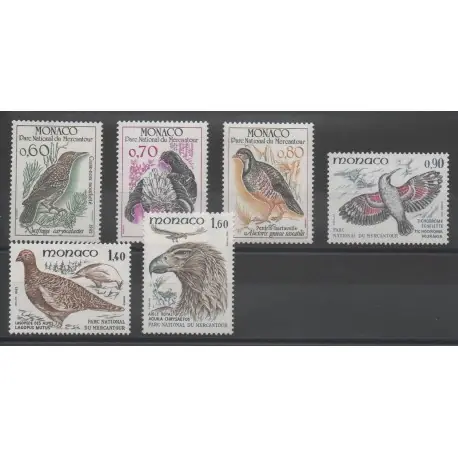 Monaco - 1982 - No 1316/1321 - Oiseaux Quantité Limitée