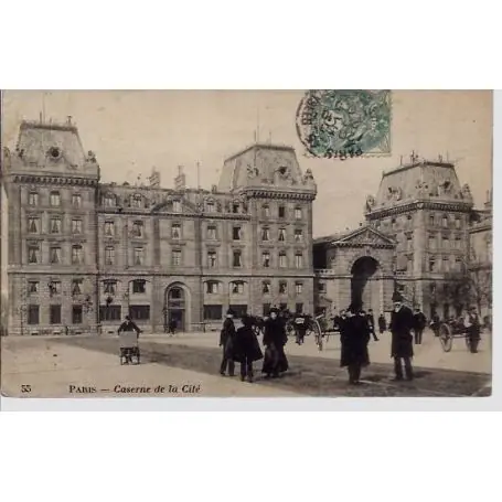 Carte postale 75 - Caserne de la Cite Marque