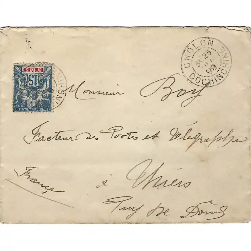 Must-Have Cochinchine lettre de Cholon pour Thiers 1899.