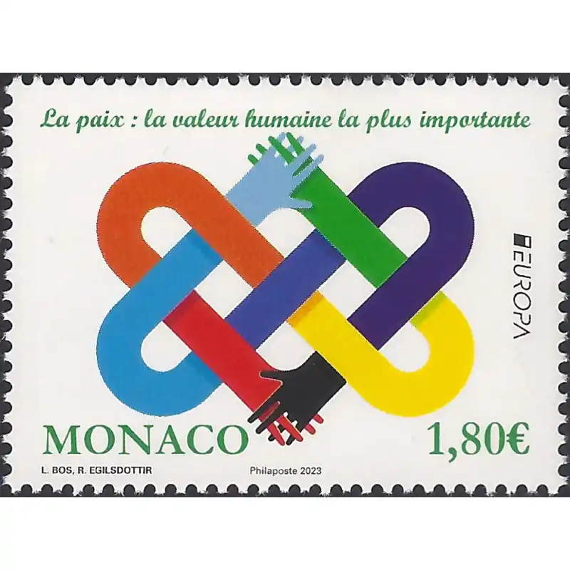 Gros Lot Monaco Europa - La paix timbre N°3380 neuf**.