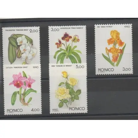 Monaco - 1990 - No 1710/1714 - Fleurs Commander Maintenant