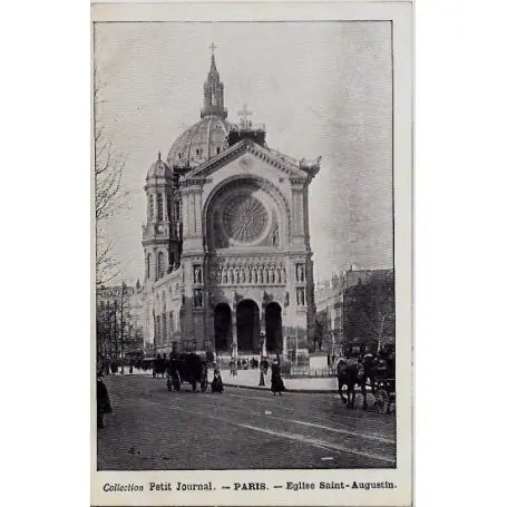 Fait Main Carte postale 75 - Eglise Saint-Augustin