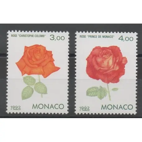 Monaco - 1992 - No 1839/1840 - Roses Pas Cher