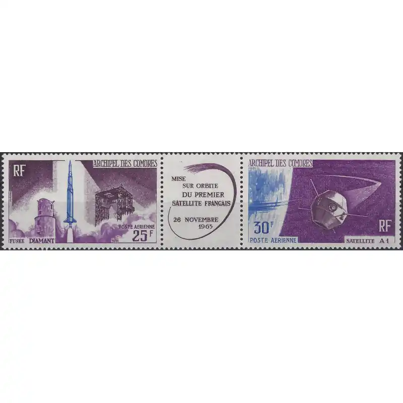 Meilleure Vente Fusée Diamant - Satellite A1 timbres poste aérienne de Comores N°16A neuf**.