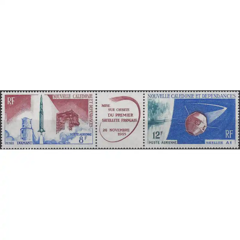 Fusée Diamant - Satellite A1 timbres poste aérienne de Nouvelle Calédonie N°85A neuf**. Populaire