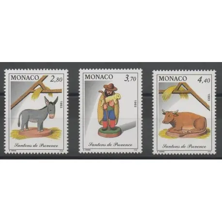 Monaco - 1993 - No 1912/1914 - Noël Prix Cassé