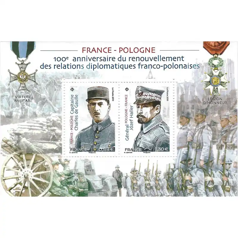 Livraison Mondiale Feuillet de timbres Relations France Pologne N°F5311 neuf**.