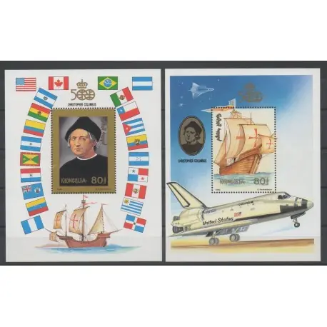 Mongolie - 1992 - No BF 188/BF 189 - Christophe Colomb Pas Cher