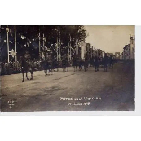 Carte postale 75 - Fetes de la Victoire - 14 Juillet 1919 Certifié